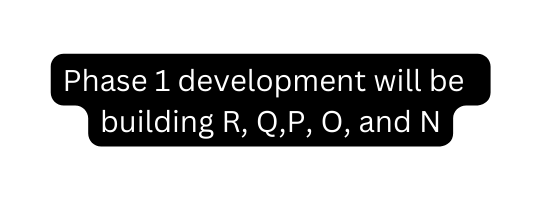 Phase 1 development will be building R Q P O and N